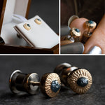 Įkelti vaizdą į galerijos rodinį, Auskarai "Mėlyna Saulė"